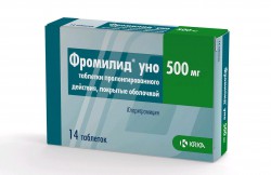 Фромилид уно, табл. с пролонг. высвоб. п/о пленочной 500 мг №14