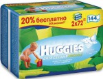 Салфетки влажные детские, Huggies (Хаггис) 144 шт Ультра комфорт нечерал без добавок