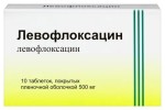 Левофлоксацин, таблетки покрытые пленочной оболочкой 500 мг 10 шт