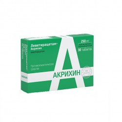 Леветирацетам-Акрихин, табл. п/о пленочной 250 мг №30